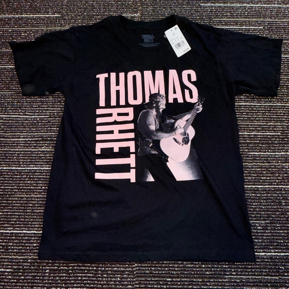 Thomas Rhett Graphic T-Shirt Unisex Small New Black Pink Concert Tee